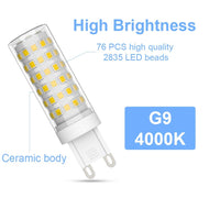 1 x RAW Customer Returns Klighten 6 Pack 9W G9 LED Lamp 700 Lumen, No Flickering and 4000K Natural White G9 LED Bulb Replacement 70W G9 Halogen Lamp, 360 Beam Angle, Not Dimmable - RRP €19.3