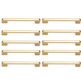 1 x Brand New LSJ12GD128 Brass Gold Tone Kitchen Cabinet Handles 5 Handles for Cabinets Pack of 10 - RRP €24.0