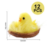 1 x Brand New Fadcaer Pack of 12 Easter Chenille Chicks, Cute Yellow Mini Chicks, Fluffy Easter Chicks Set, Easter Chicks with Eggs and Nests for Easter Hood Egg Hunt Craft Easter Party Decoration Gift Box - RRP €30.0