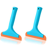 6 x Brand New Pack of 2 silicone window squeegees, silicone squeegee car, sky blue window squeegee car, for cleaning windows, mirrors and panes etc. - RRP €42.78