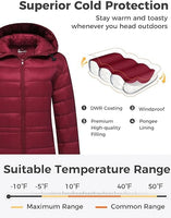 1 x RAW Customer Returns Wantdo Women s Winter Warm Puffer Coat Soft Hooded Coats Windproof Down Jacket Leisure Hiking Jacket Red XL - RRP €69.99