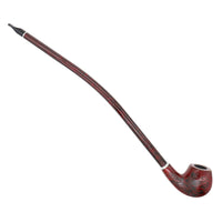 1 x RAW Customer Returns Veroda Wood Long Handle Rosewood Tobacco Smoking Pipe Color Red with 3 in 1 Tool - RRP €19.84