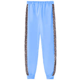 1 x RAW Customer Returns amropi Women s Tracksuit Set Leopard Print Long Sleeves Hoodie and Jogging Pants Blue, M  - RRP €35.95