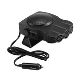 1 x RAW Customer Returns Riloer Car Fan Defrost Heater Fast Defroster Mini Fan Angle Adjustable 2 in 1 Portable 12V 150W Black  - RRP €32.4