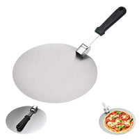 1 x RAW Customer Returns TAGYUO Pizza Shovel, 10 Inch Stainless Steel Round Pizza Shovel, with Non-slip Handle, Very Suitable for Cakes, Pizza, Cake - RRP €15.38