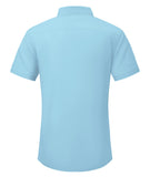 1 x Brand New SwissWell Men s Short Sleeve Casual Shirt Regular Fit Summer Shirt Men s Business Shirt with Chest Pocket Plain 2305 Sky Blue 3XL  - RRP €27.6