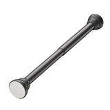 1 x RAW Customer Returns 1st Heaven shower rod without drilling black 181-204 cm, clothes rail closet extendable, shower curtain rod, no drilling, heavy duty, rustproof - RRP €20.4