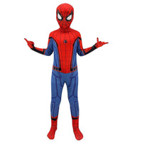 1 x RAW Customer Returns Children Theme Party Cosplay Homecoming Spider Fancy Costume, Boy Performance Superhero Action Disguise Costume Overall for Halloween Christmas Carnival 130-140 - RRP €20.16