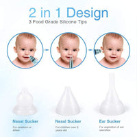 1 x RAW Customer Returns Nasal Aspirator Baby, Electric Nose Cleaner Earwax Remover with 4 Sizes Reusable Snot Sucker for Newborns, Toddlers Infants - RRP €36.98