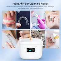 1 x RAW Customer Returns Ultrasonic Cleaner for Retainers, Dentures, Mouth Guards, Aligners, Whitening Trays, 255ML 45kHz Portable Ultrasonic Cleaner for Jewelry, Valentine s Day Birthday Gifts - RRP €40.09