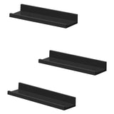 1 x RAW Customer Returns SONGMICS wall shelf, set of 3, floating shelf, 38 cm wide, shelf for photo frames and decorations, for living room, study, bathroom, kitchen, black LWS038B01 - RRP €29.99