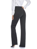 1 x RAW Customer Returns Tapata Women s 71cm 76cm 81cm 86cm Bootcut Stretch Trousers with 4 Pockets, Tall Long Regular Petite for Office Business Everyday Elegant Trousers 71cm Dark Gray M - RRP €27.02