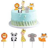 5 x Brand New 5 Pieces Animal Cupcake Toppers, Birthday Cake Topper, Cake Topper, Cake Decoration, Cupcake Toppers, Fox Elephant Panda Giraffe Lion, for Kids Shower Baby Party Birthday - RRP €59.45