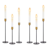 1 x Brand New Inweder candle holder candlestick decoration living room - set of 6 candlesticks with brass tip candlestick for table decoration wedding home decor suitable for 2cm diameter candles - RRP €35.92