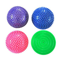 1 x RAW Customer Returns Fasmov 6 Pack Semi-Circular Yoga Balls Sport Balance Pods Mini Therapy Balance Hedgehog Ball Hard Gymnastics Ball for Coordination Balance Fitness Training, 16cm - RRP €32.49