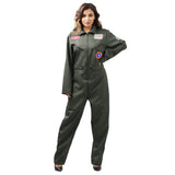 1 x RAW Customer Returns Leajap Fighter Pilot Costume Women Halloween Carnival Costume Women, Aviator Carnival Party Cosplay Costume for Adults XL  - RRP €25.2