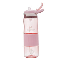 1 x Brand New ONTYZZ Leakproof Sports Bottle Tritan Straw Kids Water Bottle with Time Marker for Fitness Camping Yoga Cycling Outdoor Sports Water Cup 600ml Pink - RRP €19.2