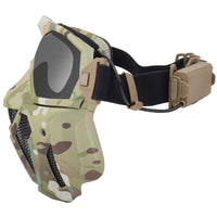 1 x RAW Customer Returns ATAIRSOFT Tactical Airsoft Anti-Fog Anti-Ultraviolet UV Goggles and Mesh Mask Set with Interchangeable Lenses MC  - RRP €47.38