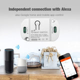 1 x RAW Customer Returns QIACHIP 10A WLAN Switch Tuya Smart Life wireless WiFi Switch light switch module works wireless relay with Alexa, Google Assistant DIY flush-mounted, surface-mounted 2-pack - RRP €21.99