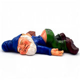 8 x Brand New Funrelaxer Drunken Dwarf Figures Garden Statues, Garden Gnome Statue Ornament 15CM, Blue  - RRP €95.92