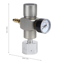 1 x RAW Customer Returns 2 in 1 Mini CO2 Gas Regulator Gauge, Pressure Control Adapter 3 8in to TR21.4 for Sodastream - RRP €43.49