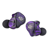 1 x RAW Customer Returns LINSOUL Kiwi Ears Quartet 2DD 2BA Hybrid In-Ear Monitors, HiFi Headphones with Handmade Resin Shell, Detachable OFC Silver-Plated IEM Cable for Musicians DJ Gaming Purple, Quartet  - RRP €120.0