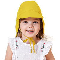 1 x Brand New Yixda Baby UPF 50 Sun Hat Girls Boys Outdoor UV Protection Swimming Cap Summer Cap Yellow, 0-2 Years  - RRP €27.6