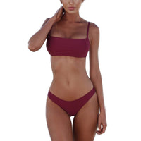 1 x RAW Customer Returns meioro Bikini Sets for Women Push Up Thong Low Waist Swimsuit Bikini Set Swimwear Beachwear M, Purple  - RRP €27.99