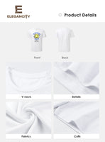 1 x Brand New Elegancity Smiley White T-Shirt Men s Summer Crew Neck T-Shirt Short Sleeve Men s T-Shirt M - RRP €27.6