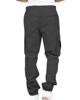 1 x Brand New Halfword Men s Cargo Trousers Combat Work Elastic Waist Trousers Chino Cuffs Trousers Black 36-41 - RRP €27.6