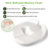 1 x RAW Customer Returns Donut Cushion Seat Cushion for Prostate, Sciatica, Pelvic Floor, Pressure Sores, Pregnancy, Postpartum Recovery Pain Pressure Relief Memory Foam Chair Cushion - RRP €34.52