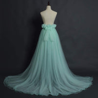 1 x RAW Customer Returns GRACEART Women s Long Tulle Skirts Prom Evening Skirt Elastic Waistband Tutu Aquamarine  - RRP €36.29