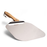 1 x RAW Customer Returns Chef Pomodoro pizza peel with folding wooden handle, 30.5 cm x 35.5 cm - High-quality pizza shovel made of aluminum - Gourmet pizza server for homemade pizzas, baking, bread - Pizza accessories - RRP €30.24