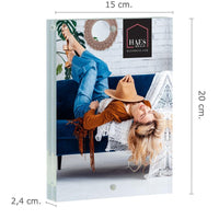 1 x Brand New HAES DECO Plexiglass picture frame 15x20 quick-change photo frame Kalmar for photo size 15x20 photo frame with magnetic closure interchangeable frame portrait frame AP124HS - RRP €30.0