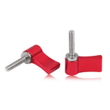 1 x RAW Customer Returns SPEEDWOX Adjustable Screw M4 20mm Single Wing Red Aluminum Alloy Rotary Knob Thumb Lever for Camera 2pcs - RRP €8.49