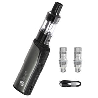 1 x RAW Customer Returns VAPTIO Cosmo Kit Electronic Cigarette 1500mAh Starter Kit Power Supply Vape Pen 30W with 2 Cosmo Coil 0.7 Ohm 1.6 Ohm, No E Liquid No Nicotine Cosmokit Grey  - RRP €23.8