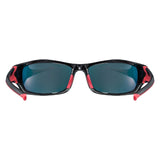 1 x RAW Customer Returns uvex Unisex Adult, sportstyle 211 sports glasses, black red red, one size - RRP €26.95