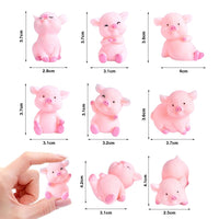 10 x Brand New LOMUG Small Lucky Pig Figures Pink, 8 Styles Mini Pigs Lucky Charm New Year s Eve for DIY Craft Table Decoration Cake Decoration Child Birthday Party Mother s Day 16 Pieces  - RRP €147.1