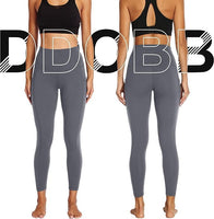 1 x RAW Customer Returns DDOBB Sports Leggings Women With THREE Pockets Tummy Control Leggings Waterproof Sports Pants High Waist Opaque Long Butt Push Up Yoga Pants,Normal-Dark Grey,M - RRP €18.14