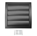 1 x RAW Customer Returns H C VENT Ventilation grille, rectangular, 190 x 190 mm, with insect protection and slats 125 mm, anthracite Weather protection grille for the external cover Grille - RRP €21.6