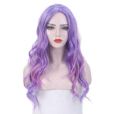 1 x RAW Customer Returns STfantasy Purple Ombre Pink Women Wigs Long Straight Layer Synthetic Hair for Girls Ladies Female Cosplay Anime Costume Party Carnival G436  - RRP €29.09