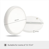 1 x RAW Customer Returns BrightFly LED ceiling light 2 pieces , 18W 2200LM 3CCT IP44 waterproof round bathroom lamp 23cm, LED ceiling light flat ultra thin ideal for bathroom, bedroom, basement, balcony - RRP €26.99