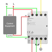 1 x RAW Customer Returns Heschen Household AC Contactor, CT1-25, 4 Pole Four Normally Open, AC 220V 240V Coil Voltage, 35mm DIN Rail Mounting - RRP €18.18