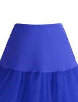 1 x Brand New Homrain 1950 Petticoat Vintage Retro Underskirt Crinoline for Rockabilly Dress Festive Ladies Skirt Royal Blue L - RRP €27.6