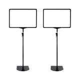 1 x RAW Customer Returns QOTSTEOS 2 Pcs Adjustable Height A4 Sign Holder Protector Table Floor Stand Poster Stand for Shop Book Store School Church Business Show Black  - RRP €26.99