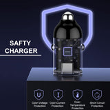 1 x RAW Customer Returns URAQT USB Car Charger, Dual Port USB Type C Fast Mobile Car Charger, 30W Quick Charge 3.0 Car Lighter Charger with Cable, Compatible with iPhone, Samsung Galaxy, Realme, Xiaomi, Sony - RRP €8.94