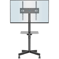 1 x RAW Customer Returns BONTEC Mobile TV stand on wheels for 23-60 inch plasma LCD LED TVs, portable with laptop shelf, height-adjustable rollable TV cart up to 25kg, max. VESA 400x400mm - RRP €57.91