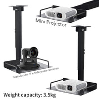 1 x RAW Customer Returns TRAWOLF universal projector mount for the ceiling, up to 3.5kg - tray 24 20cm - height adjustable 34-56cm - cable guide, universal projector mount ceiling mount for projectors, routers etc. - RRP €48.19