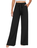 1 x RAW Customer Returns Tapata women s wide leg pants elegant with pockets high waist tailored yoga pants, Tall Long Regular Petite for everyday wear elegant pants red, XL - RRP €36.29