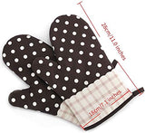 4 x Brand New Voarge Oven Gloves Cotton Set of 2 up to 180 C, Suitable for Cooking, Baking, Grilling, Oven Gloves, 1 Pair, Gift for Women and Chef Brown  - RRP €43.52